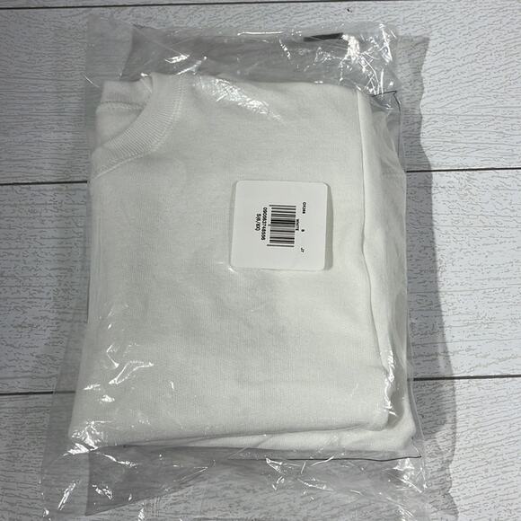 Hanes EcoSmart Kids White Sweatshirt Size 6-8 - Picture 11 of 12